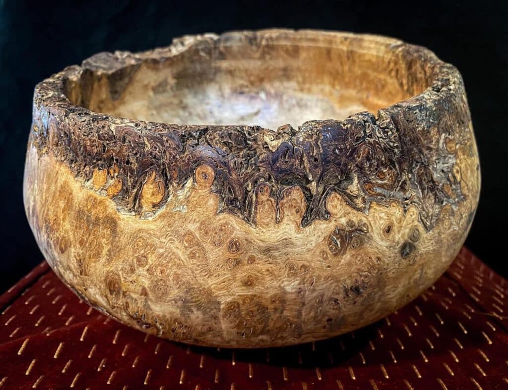 Bol en bois de loupe brut