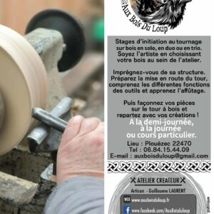 stage d'initiation tournage sur bois